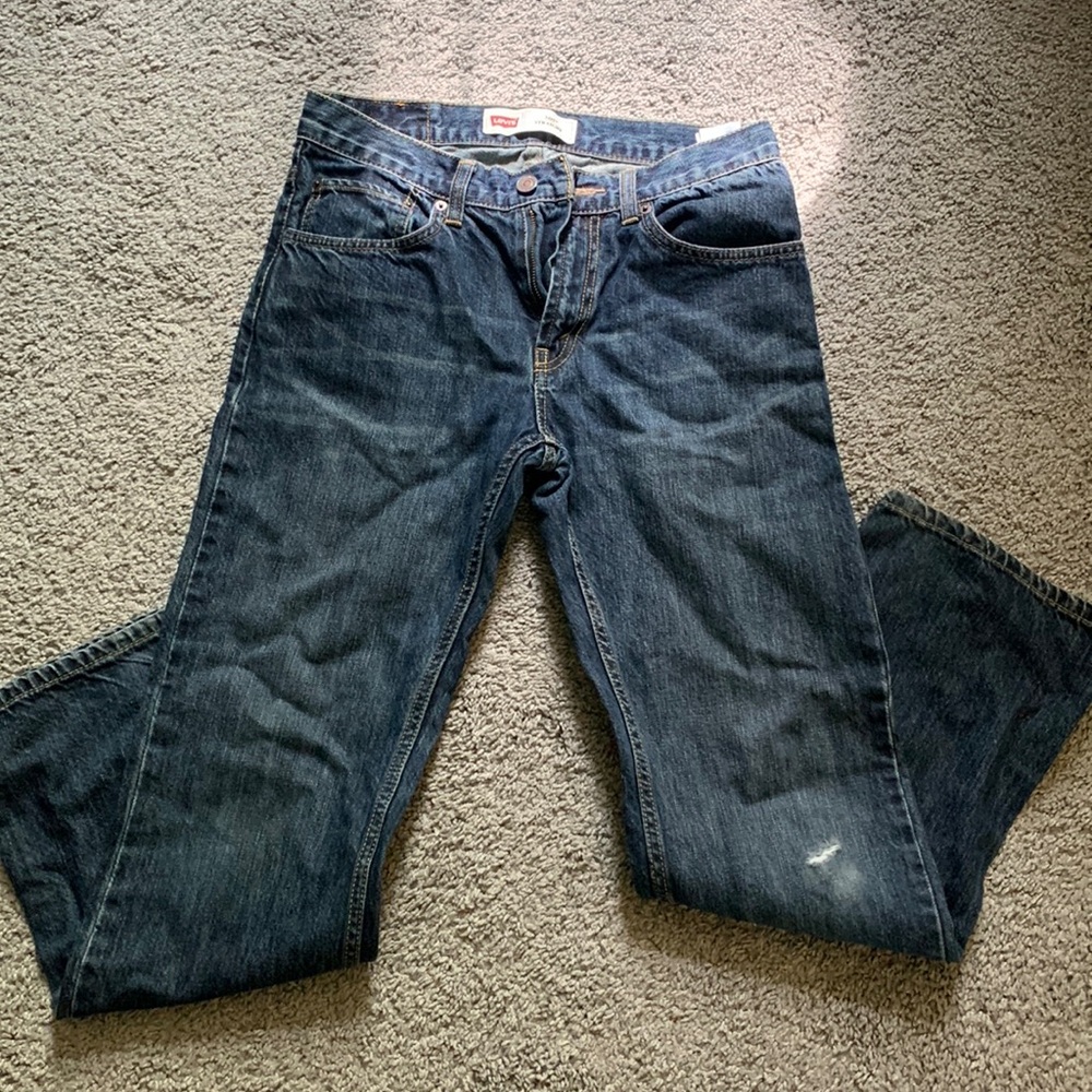 Women’s Levi Straight 16 Reg Jeans (W28 X L28) 100% Cotton Blue